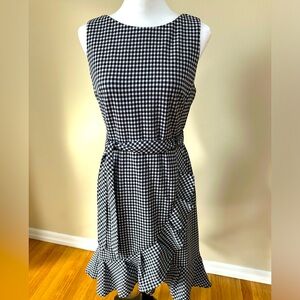 Calvin Klein black and white checkered dress, size 10
